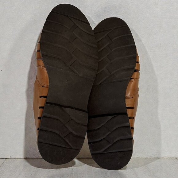 Men’s Giorgio Brutini Brown Leather Fisherman Dress Sandals – Woven Design